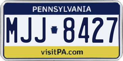PA license plate MJJ8427