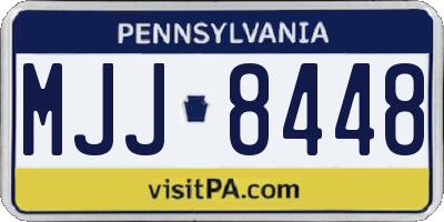 PA license plate MJJ8448