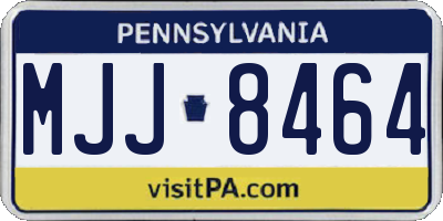 PA license plate MJJ8464