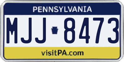 PA license plate MJJ8473