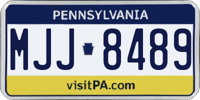 PA license plate MJJ8489