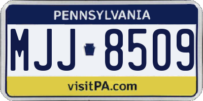 PA license plate MJJ8509