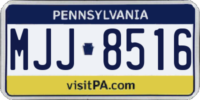 PA license plate MJJ8516