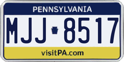 PA license plate MJJ8517