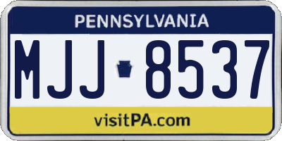 PA license plate MJJ8537