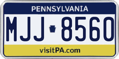 PA license plate MJJ8560