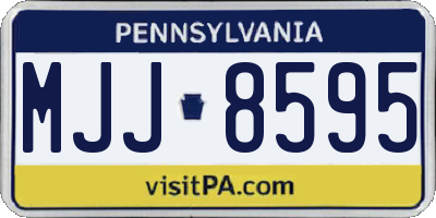 PA license plate MJJ8595