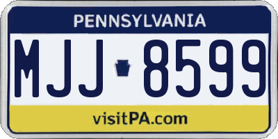 PA license plate MJJ8599