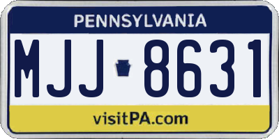 PA license plate MJJ8631