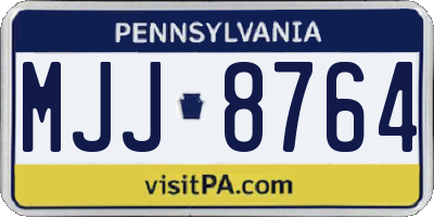 PA license plate MJJ8764