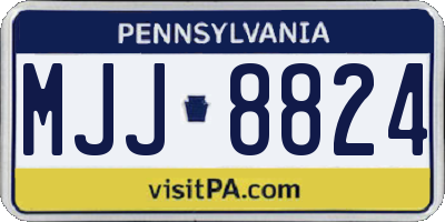 PA license plate MJJ8824