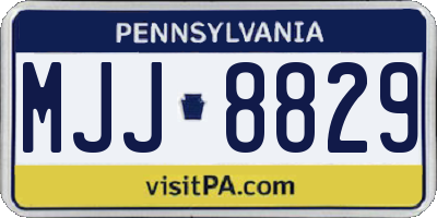 PA license plate MJJ8829
