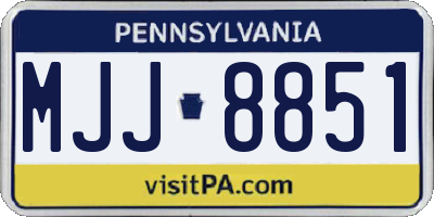 PA license plate MJJ8851
