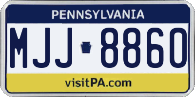 PA license plate MJJ8860