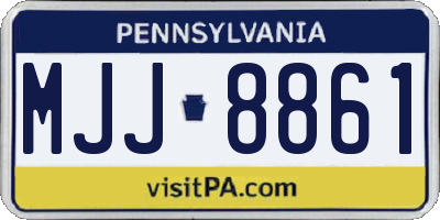 PA license plate MJJ8861