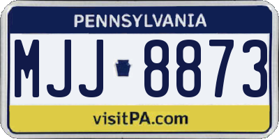 PA license plate MJJ8873