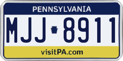 PA license plate MJJ8911