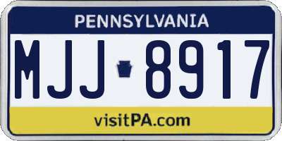 PA license plate MJJ8917