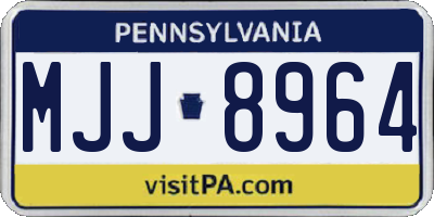 PA license plate MJJ8964