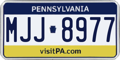 PA license plate MJJ8977