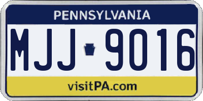 PA license plate MJJ9016