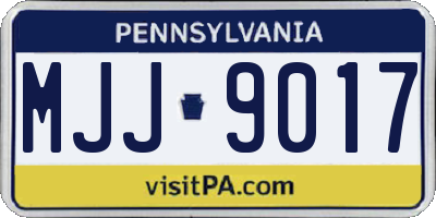 PA license plate MJJ9017