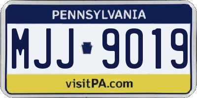 PA license plate MJJ9019
