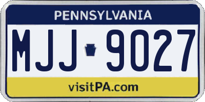 PA license plate MJJ9027