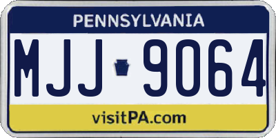PA license plate MJJ9064