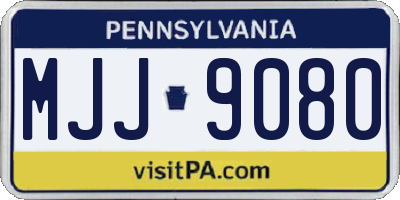 PA license plate MJJ9080