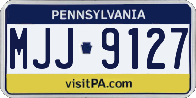 PA license plate MJJ9127