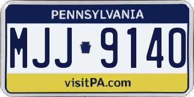 PA license plate MJJ9140