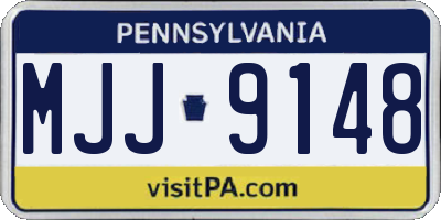 PA license plate MJJ9148