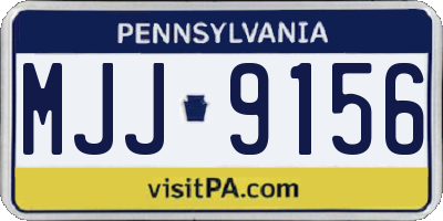 PA license plate MJJ9156