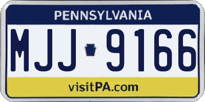 PA license plate MJJ9166