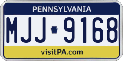 PA license plate MJJ9168