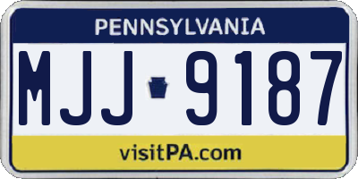 PA license plate MJJ9187