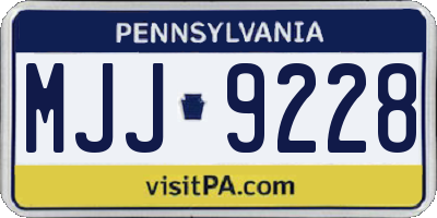 PA license plate MJJ9228
