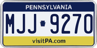 PA license plate MJJ9270