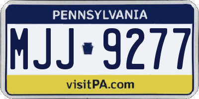 PA license plate MJJ9277