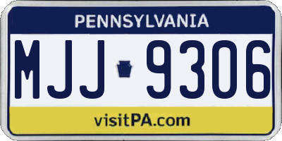 PA license plate MJJ9306