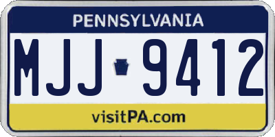 PA license plate MJJ9412