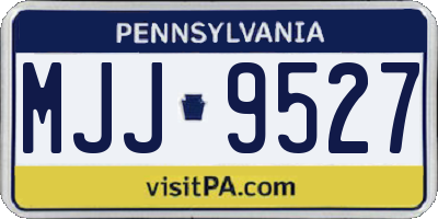 PA license plate MJJ9527
