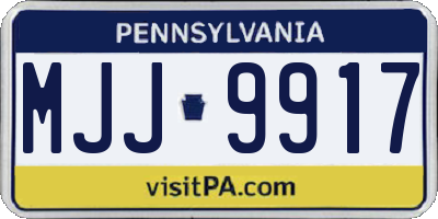 PA license plate MJJ9917