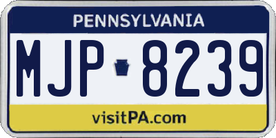 PA license plate MJP8239