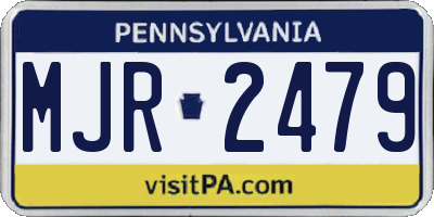PA license plate MJR2479