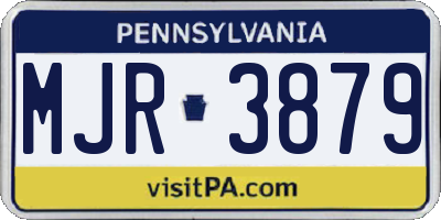 PA license plate MJR3879