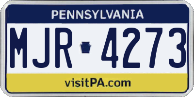 PA license plate MJR4273