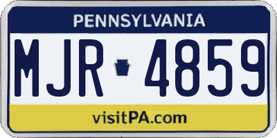 PA license plate MJR4859