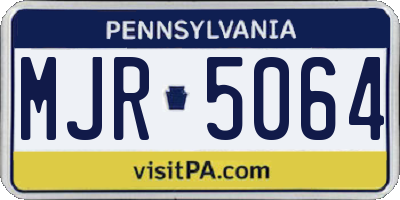 PA license plate MJR5064